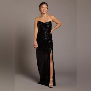NWT - Black Sequin Gown